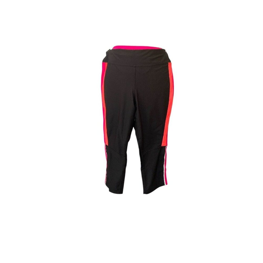 (E-143) Women capri atletic size M black and pink color - Picture 2 of 6